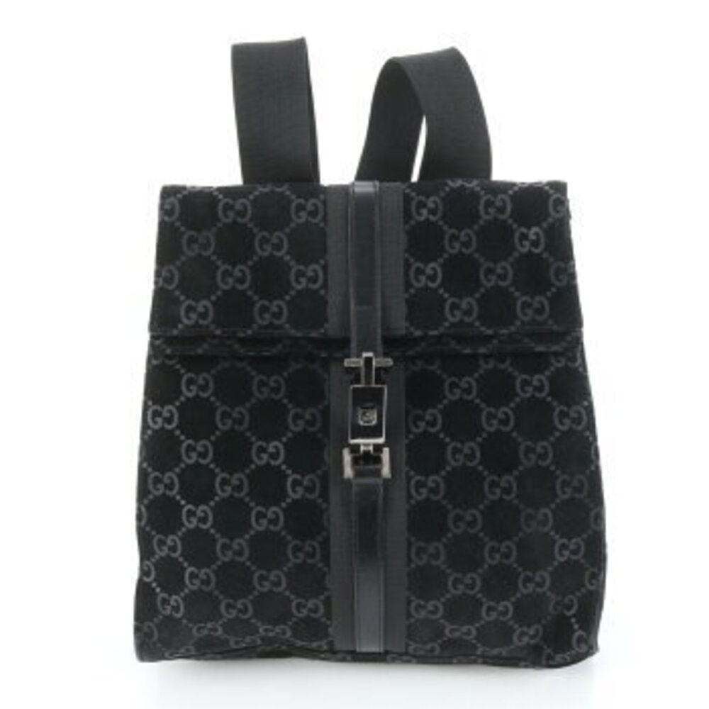 Gucci Jackie GG leather backpack shoulder bag black RCM